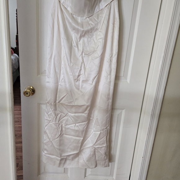 SZ 10 NWT Reformation Ariyah Corset Satin Maxi Dress Off White Wedding - Picture 9 of 15